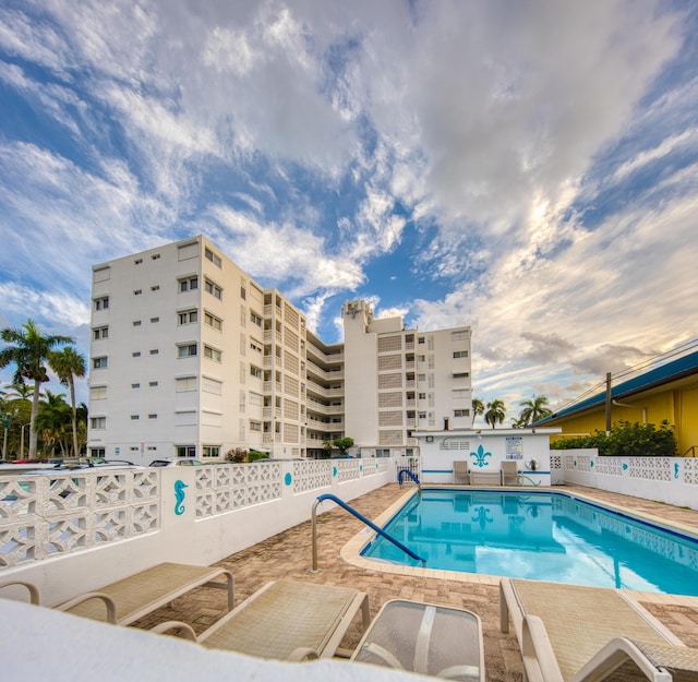 view of pool with a patio