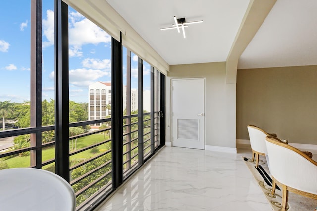 view of sunroom / solarium