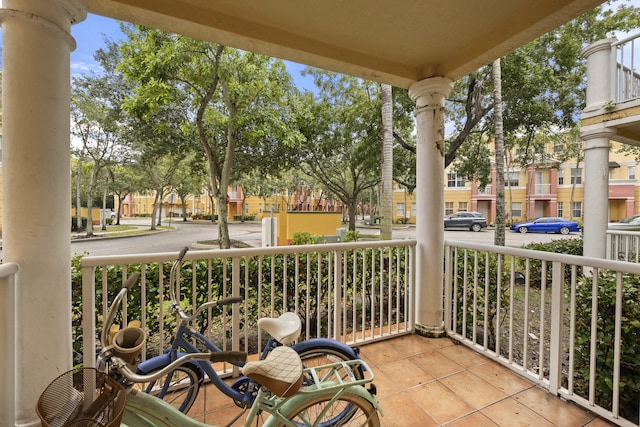 view of balcony