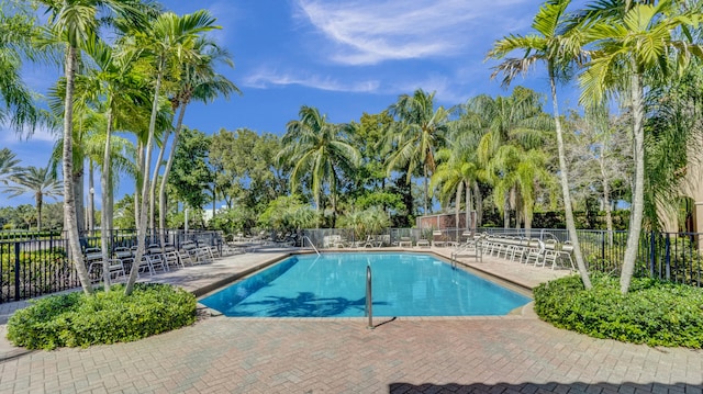 view of pool with a patio area