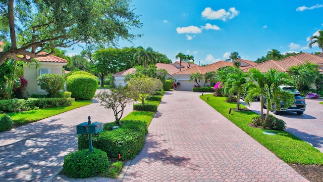 view of front facade with a front yard