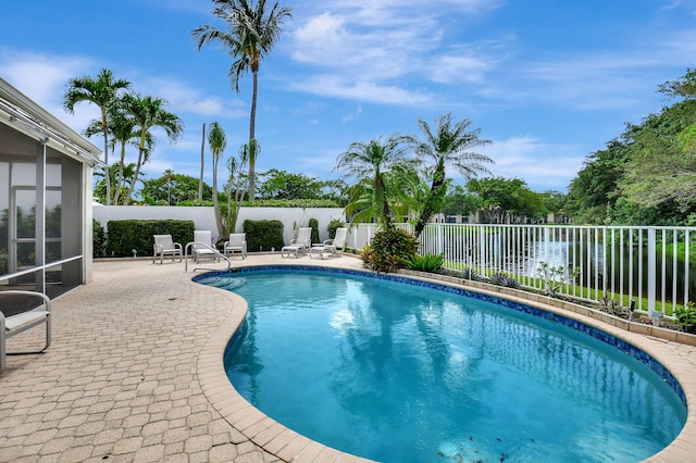 view of pool with a patio area