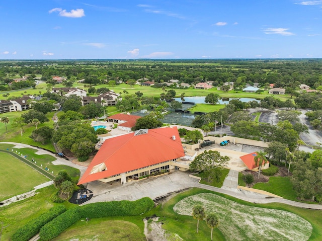 3500 Twin Lakes Ter Unit 106, Fort Pierce, FL 34951 - birds eye view of property with a water view, golf course view, and a residential view