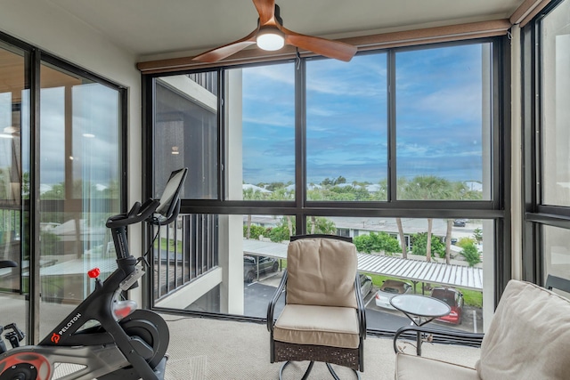 sunroom / solarium featuring a healthy amount of sunlight