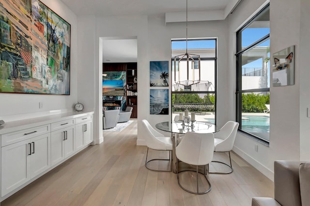 dining room featuring light hardwood / wood-style floors