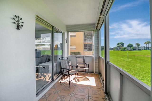 view of sunroom