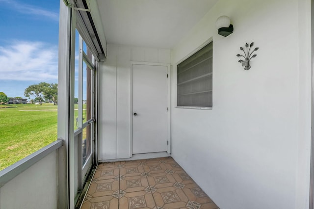 436 Flanders J, Delray Beach, FL 33484 - view of unfurnished sunroom