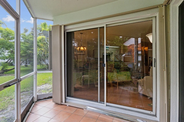 unfurnished sunroom with a healthy amount of sunlight