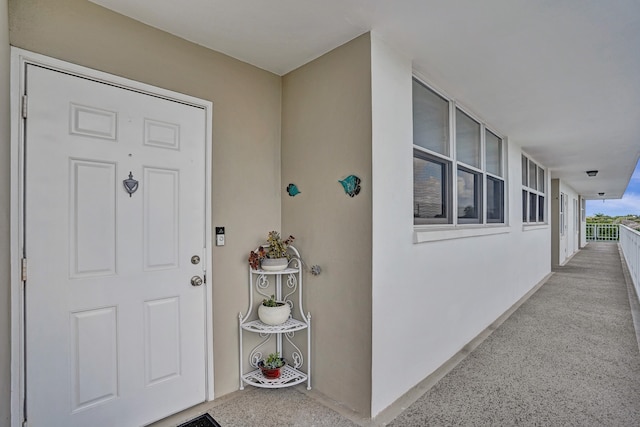 view of doorway to property