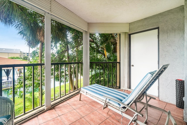 view of sunroom