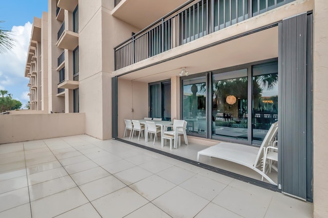 view of patio / terrace featuring a balcony