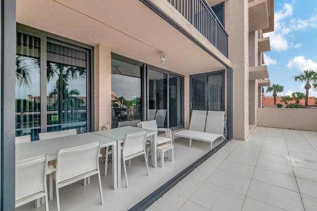 view of patio / terrace featuring a balcony