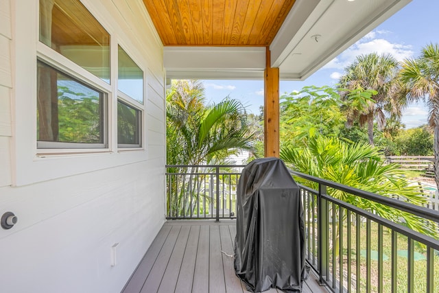 balcony with a grill