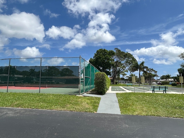 view of tennis court