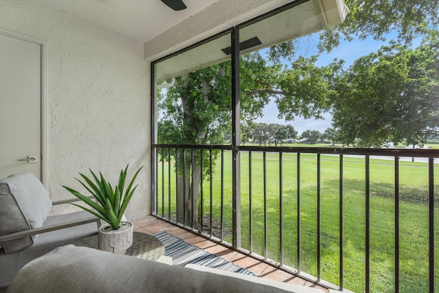 view of sunroom