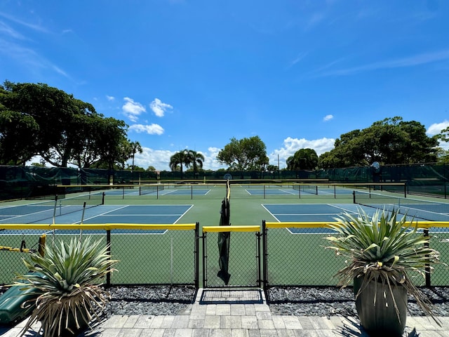 view of tennis court