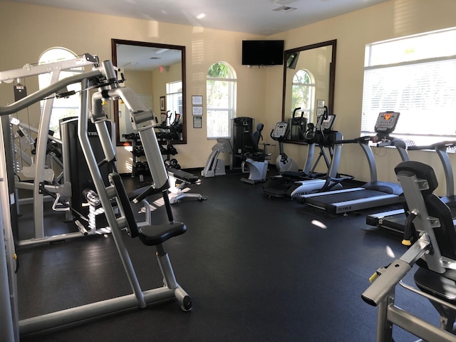 view of exercise room