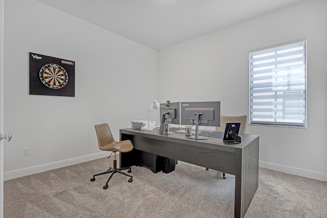 view of carpeted office