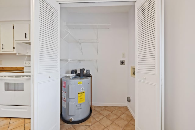 interior space with electric water heater