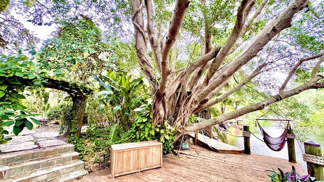 view of wooden deck