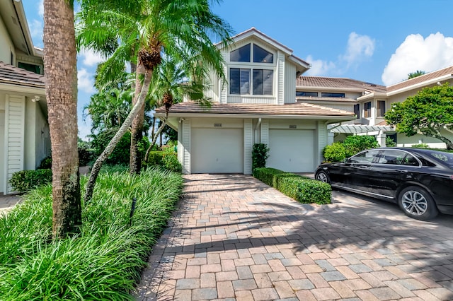 view of front of home featuring a garage