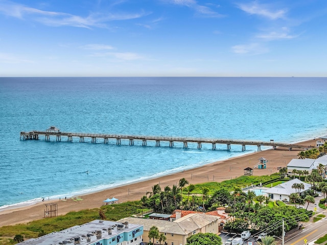 water view featuring a beach view