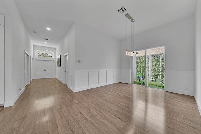 interior space with light wood-type flooring