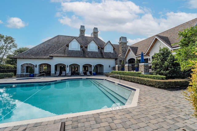 view of pool with a patio