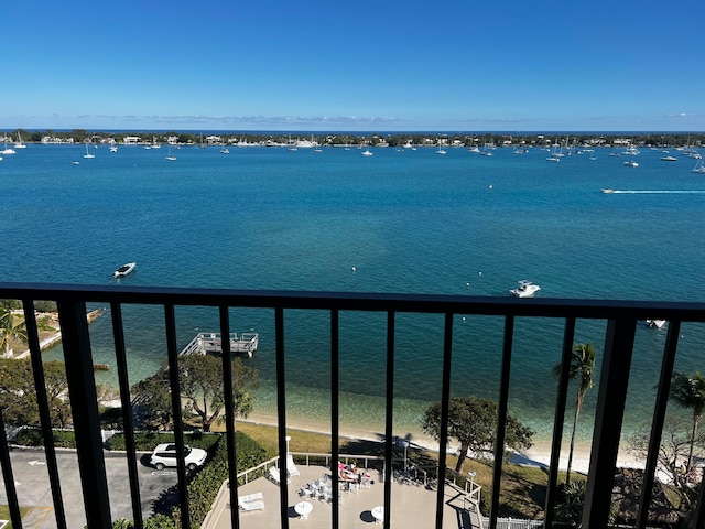 property view of water with a view of the beach