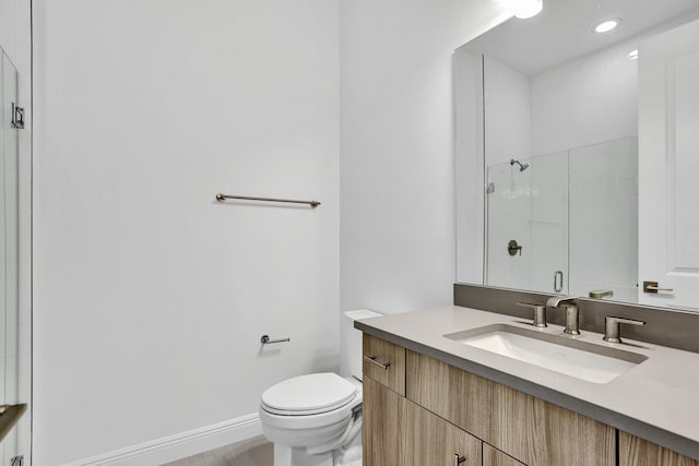 10125 Driftwood Way, Palm Beach Gardens, FL 33412 - bathroom featuring vanity and an enclosed shower