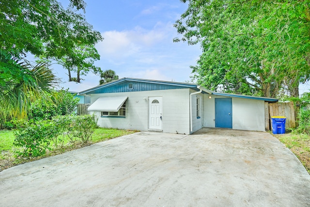 view of ranch-style house