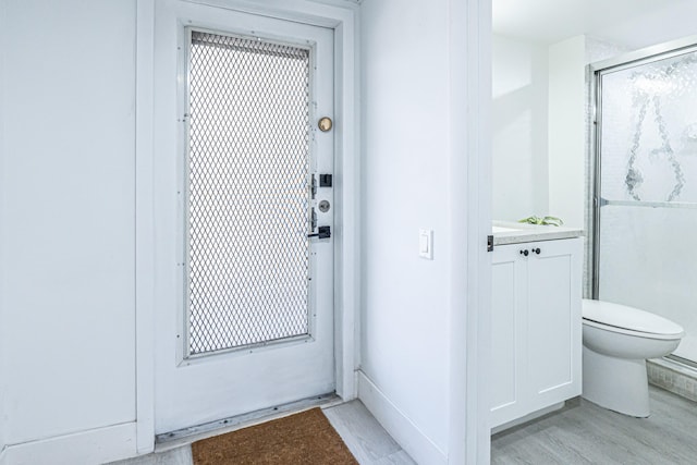 interior space featuring light hardwood / wood-style flooring