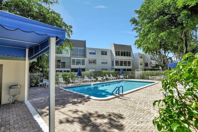 view of pool with a patio area