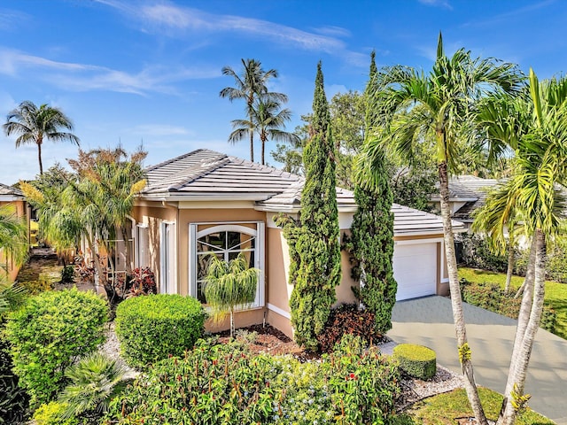 view of front of home featuring a garage