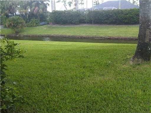 view of yard with a water view