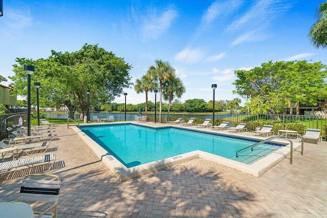 view of pool with a patio