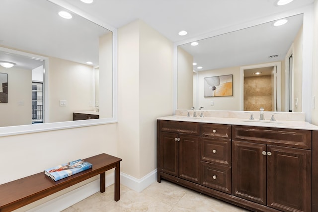 bathroom with vanity