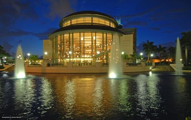 exterior space with a water view