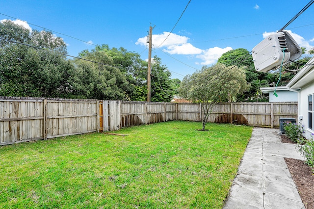 view of yard with ac unit