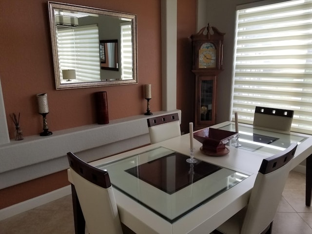 view of tiled dining room