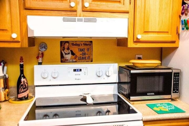 kitchen featuring electric range