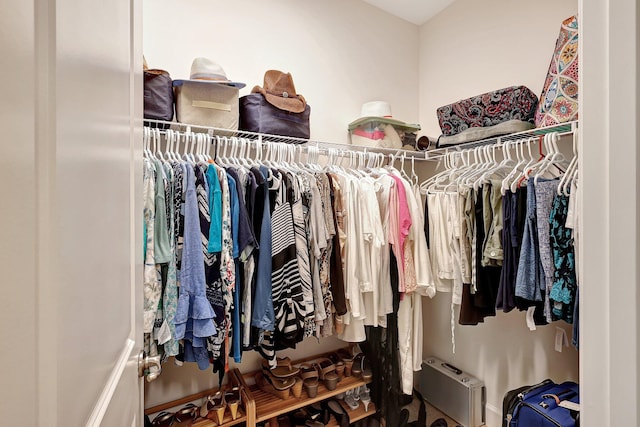 view of walk in closet