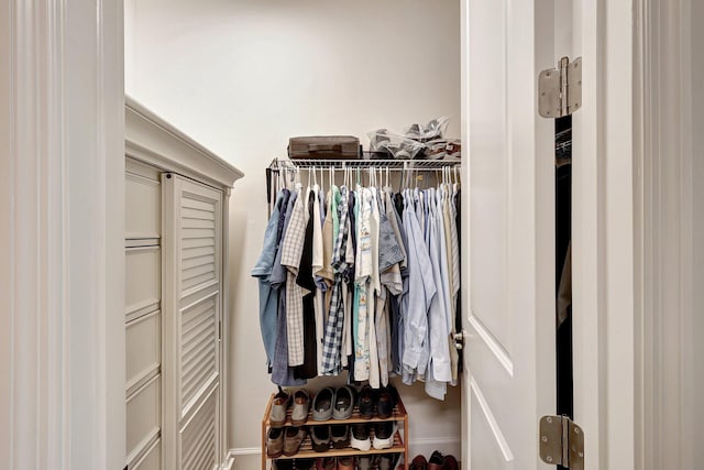 view of walk in closet