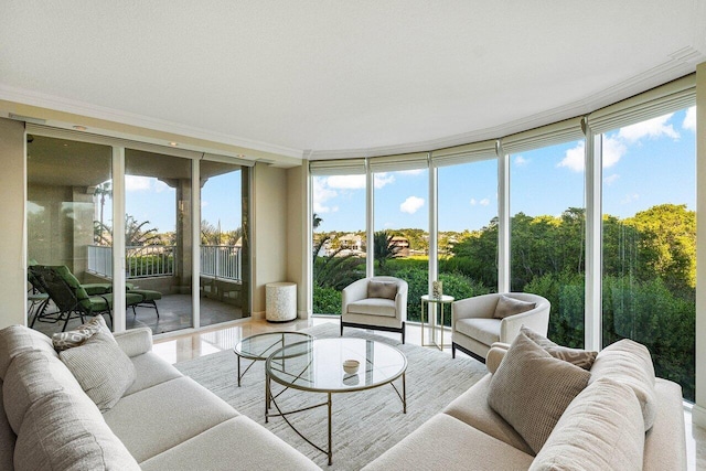 view of sunroom