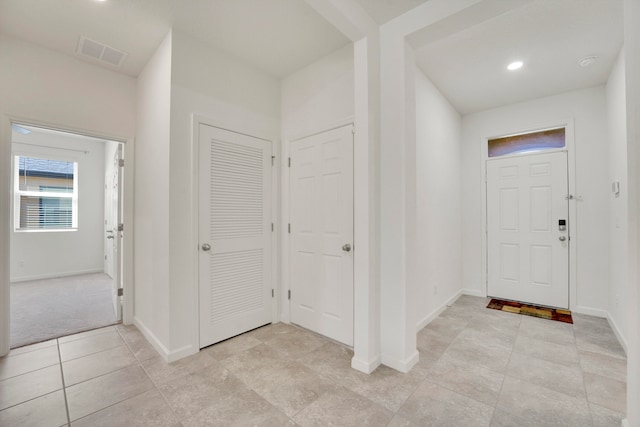 view of tiled foyer