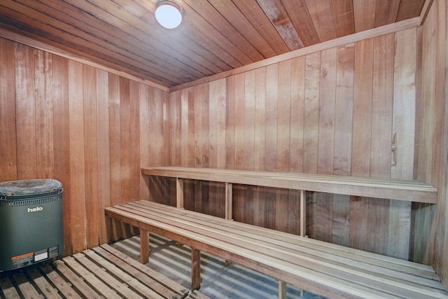 view of sauna