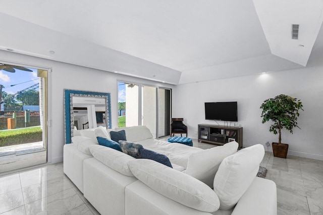 living room with a wealth of natural light