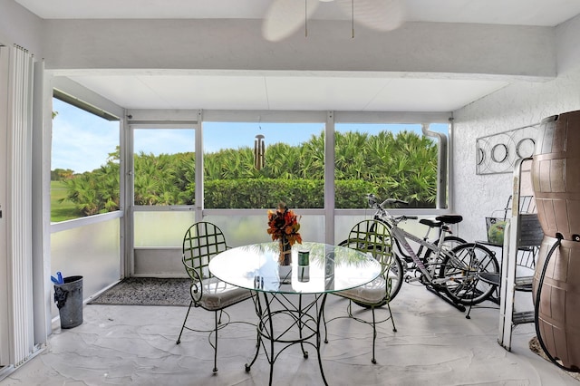 view of sunroom / solarium