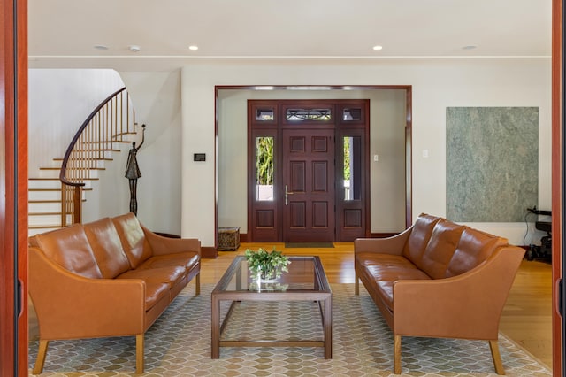 interior space featuring light hardwood / wood-style flooring