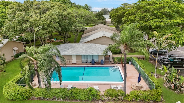 view of pool with a patio area